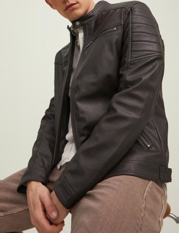 Geacă Imitație Piele Jack & Jones, maro