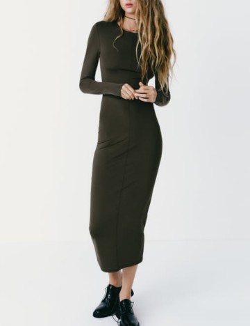 Rochie maxi Zara, kaki