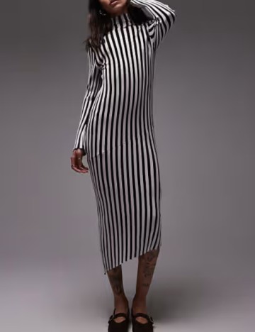 Rochie midi Topshop, mix culori