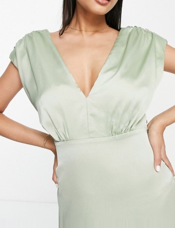 Rochie maxi Liquorish, verde