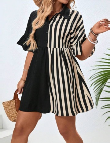 Rochie tip cămașă Shein, mix culori