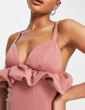 Rochie midi ASOS, cărămiziu