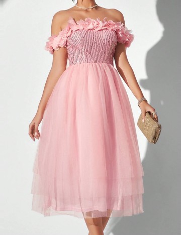 Rochie de ocazie Shein, roz