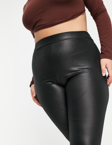 Colanți imitație piele ASOS, negru