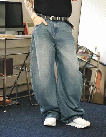 Jeans Shein MANFINITY, albastru