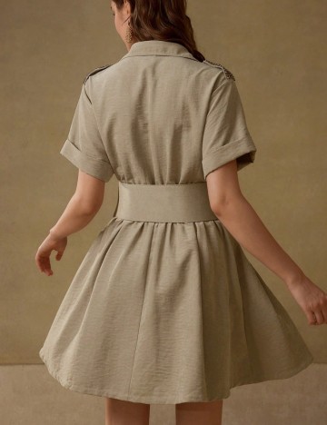 Rochie mini Shein MOTF, bej