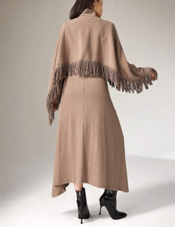 Set rochie și bluză Shein, maro