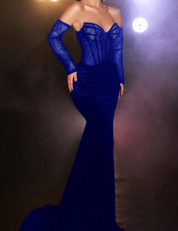 Rochie de ocazie Shein, albastru