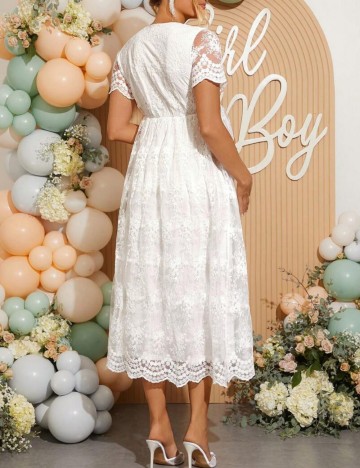 Rochie midi Shein, alb