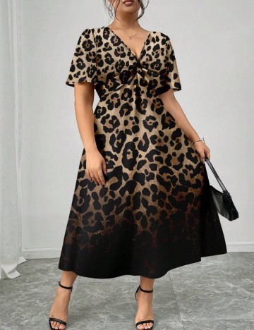 Rochie maxi Shein Curve+, mix culori