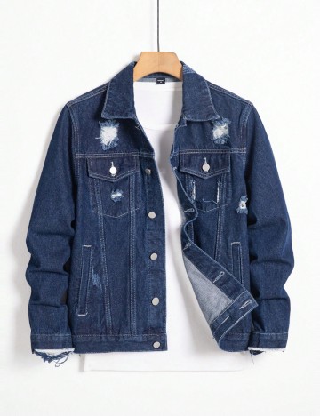 Geacă de blugi Shein, albastru