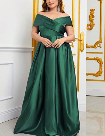 Rochie de ocazie Shein Curve+, verde