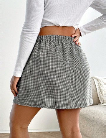 Fustă mini Shein Curve+, maro