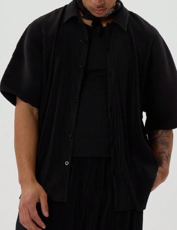 Cămașă casual Shein MUSERO, negru