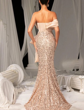 Rochie de ocazie Shein FAERIESTY, roz