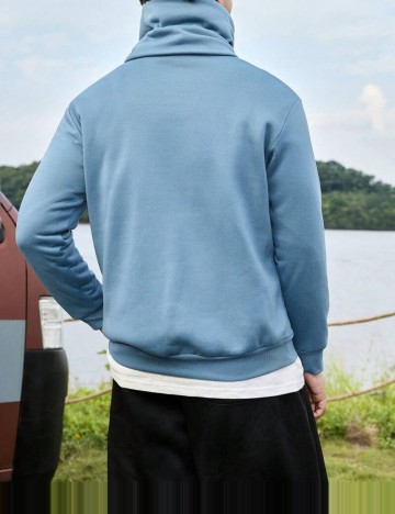 Hanorac Casual Shein, albastru