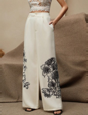 Pantaloni Shein, crem