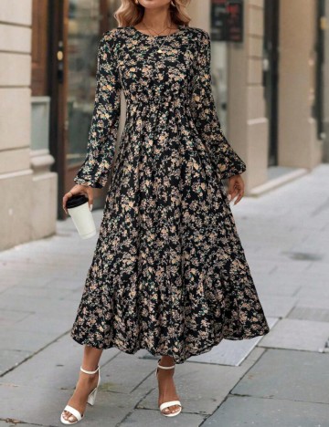 Rochie midi Shein, mix culori