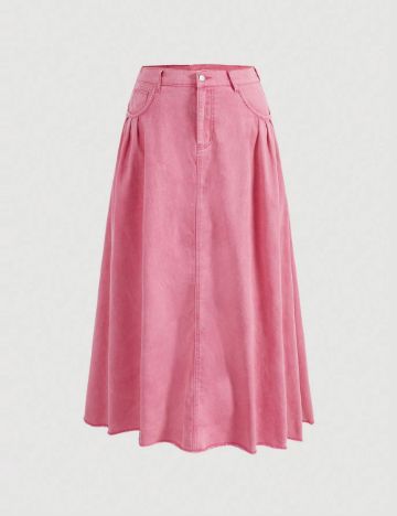 Fustă de blugi Shein Curve+, roz