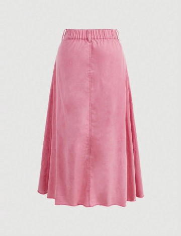 Fustă de blugi Shein Curve+, roz