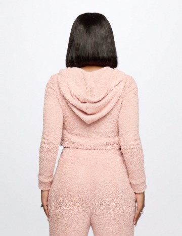 Bluză cu fermoar Shein SUMMON, roz