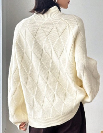 Pulover Shein FRIFUL, crem