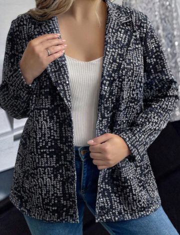 Sacou Shein Curve+, negru