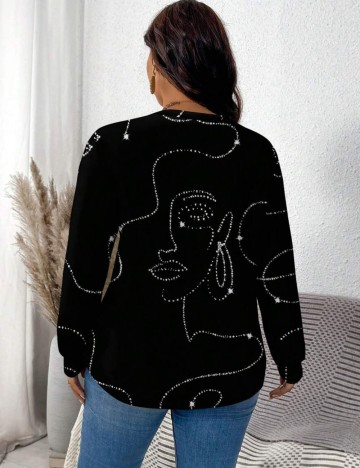 Bluză Shein Curve+, negru