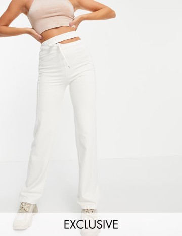 Pantaloni de trening AsYou, crem