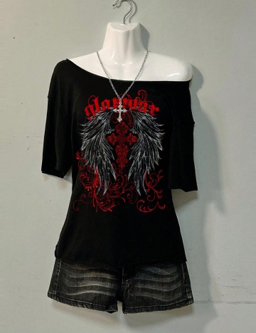 Tricou Shein Curve+, negru