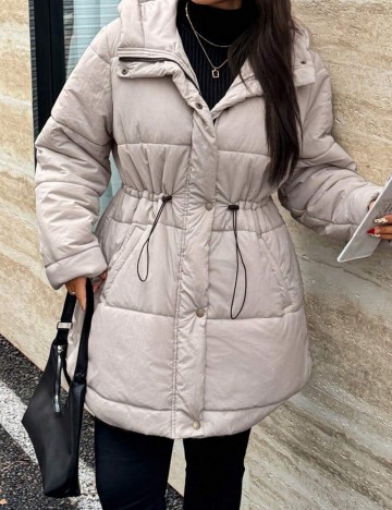 Geacă Shein Curve+, bej