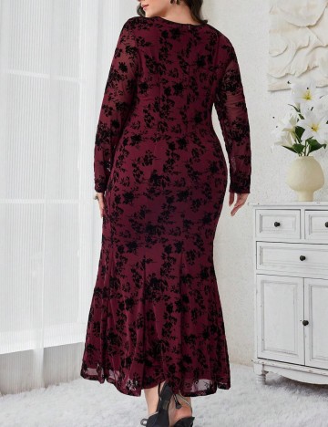 Rochie midi Shein Curve+, vișiniu