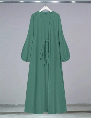 Set Rochie și Cardigan Shein, verde