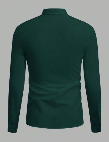 Cămașă Shein MANFINITY, verde