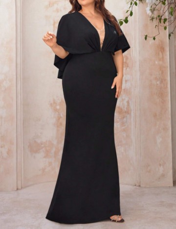 Rochie maxi Shein Curve+, negru