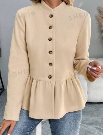 Palton scurt Shein, bej