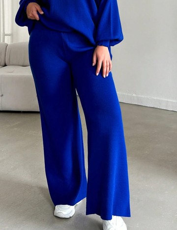 Pantaloni Shein Curve+, albastru