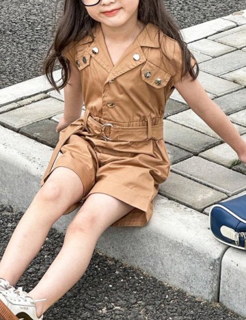 Salopetă scurtă Shein, bej