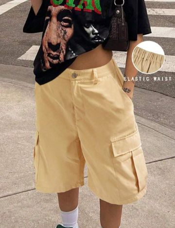 Pantaloni scurți Shein, bej