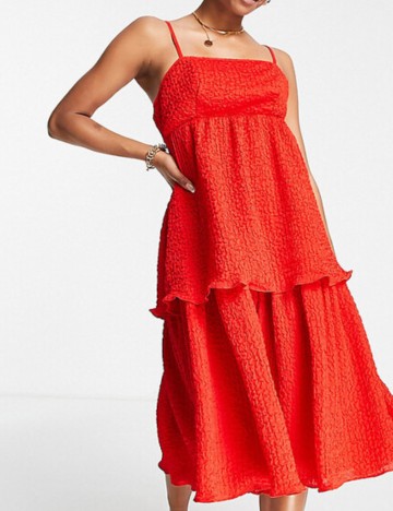 Rochie midi Collective the Label Petite, roșu