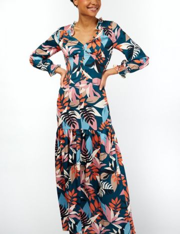 Rochie maxi Little Mistress, mix culori