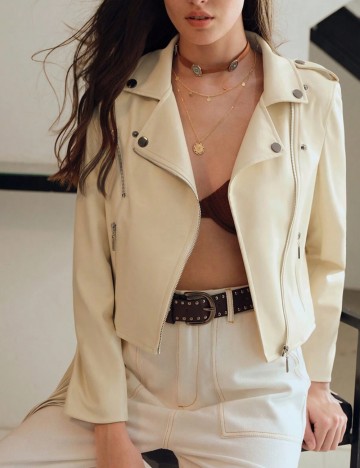 Jachetă Shein MOTF, crem