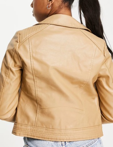Geacă Imitație Piele Miss Selfridge, bej