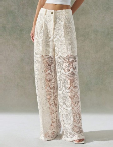 Pantaloni Shein, crem