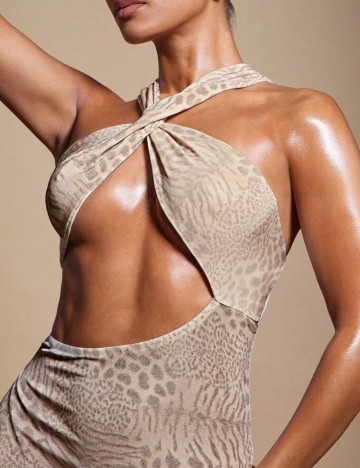 Rochie maxi Shein HAUTE, mix culori