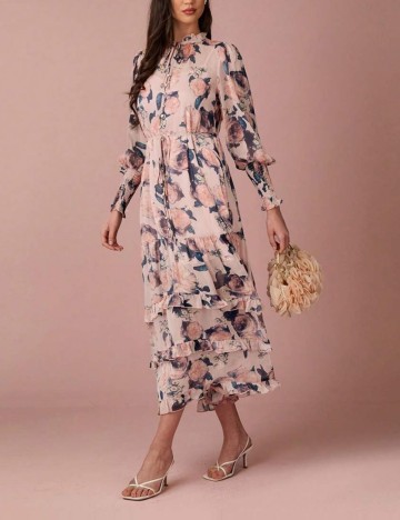 Rochie maxi Shein, mix culori