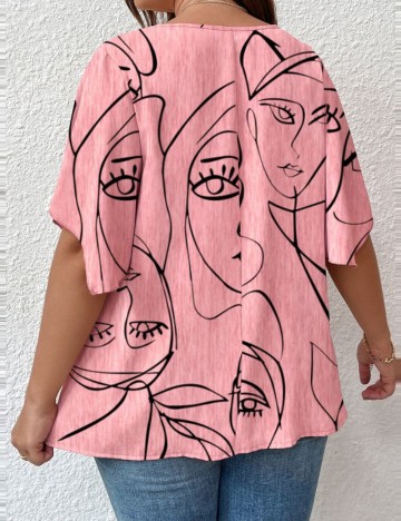 Cămașă Shein, roz