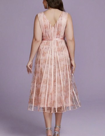 Rochie midi Shein Curve+, roz