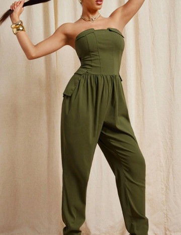 Salopetă lungă Shein, kaki