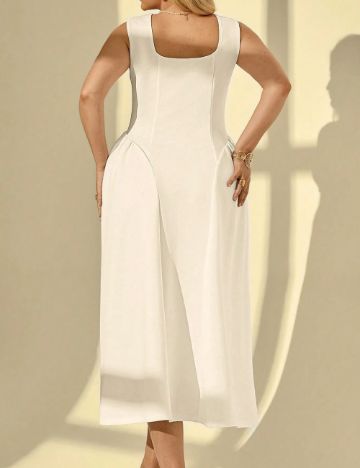 Rochie midi Shein Curve+, alb